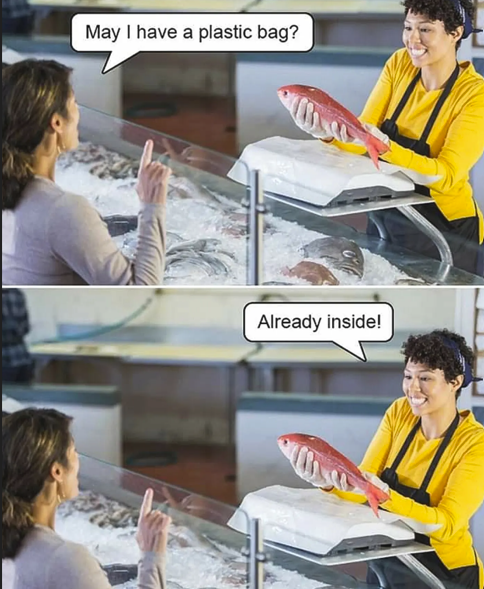 May I have a plastic bag? Already inside!