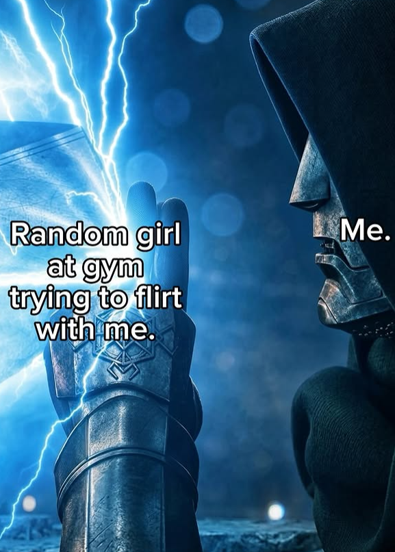 Random girl at gym trying to flirt with me. Me.