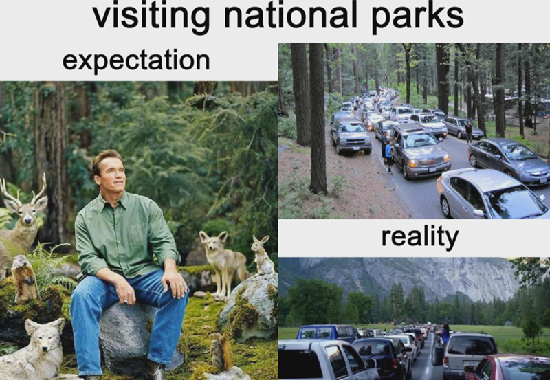 visiting national parks expectation reality