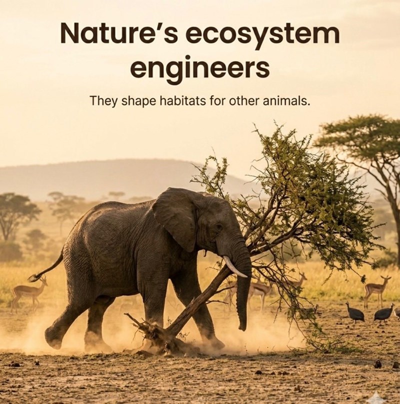 Nature's ecosystem engineers They shape habitats for other animals.