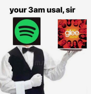 your 3am usal, sir glee ms