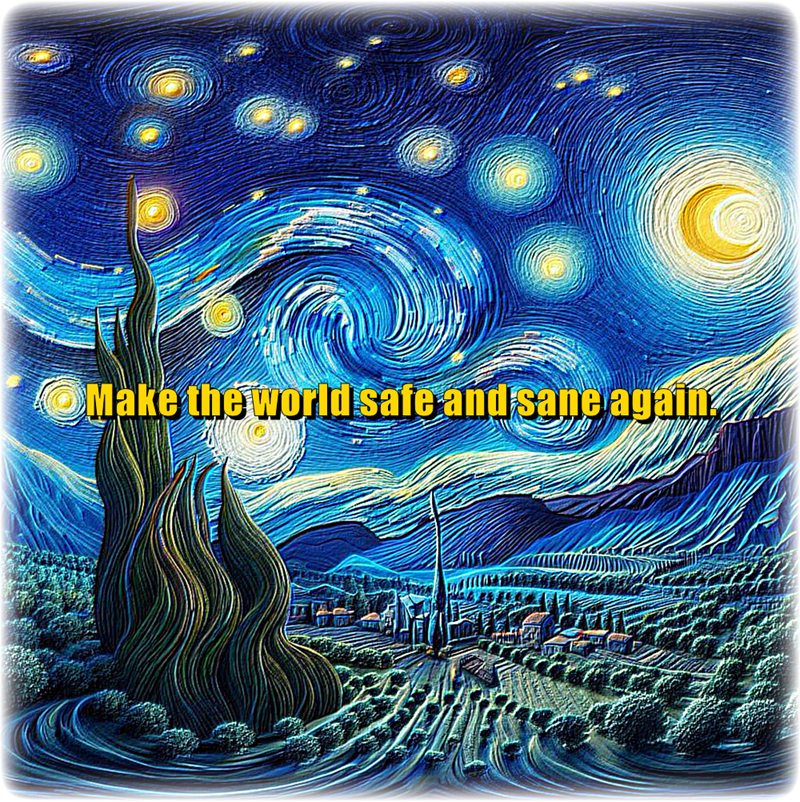 Make the world safe and sane again
