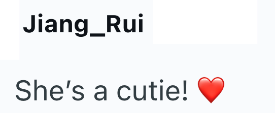 Jiang_Rui She's a cutie!