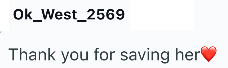 Ok_West_2569 Thank you for saving her