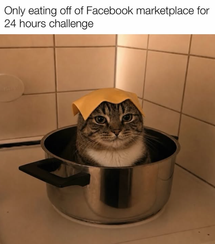 Only eating off of Facebook marketplace for 24 hours challenge