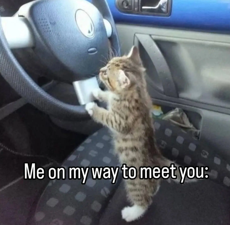 Me on my way to meet you: