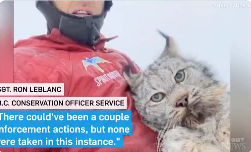 CHRIS PAULSON GT. RON LEBLANC SPIRIT MORTY B.C. CONSERVATION OFFICER SERVICE There could've been a couple nforcement actions, but none ere taken in this instance." CHV EWS