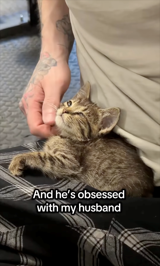 And he's obsessed with my husband