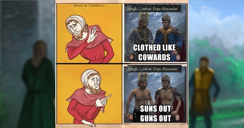 Simon de Chuillières- Single Combat: Pope Alexander CLOTHED LIKE COWARDS Single Combat: Pope Alexander SUNS OUT GUNS OUT