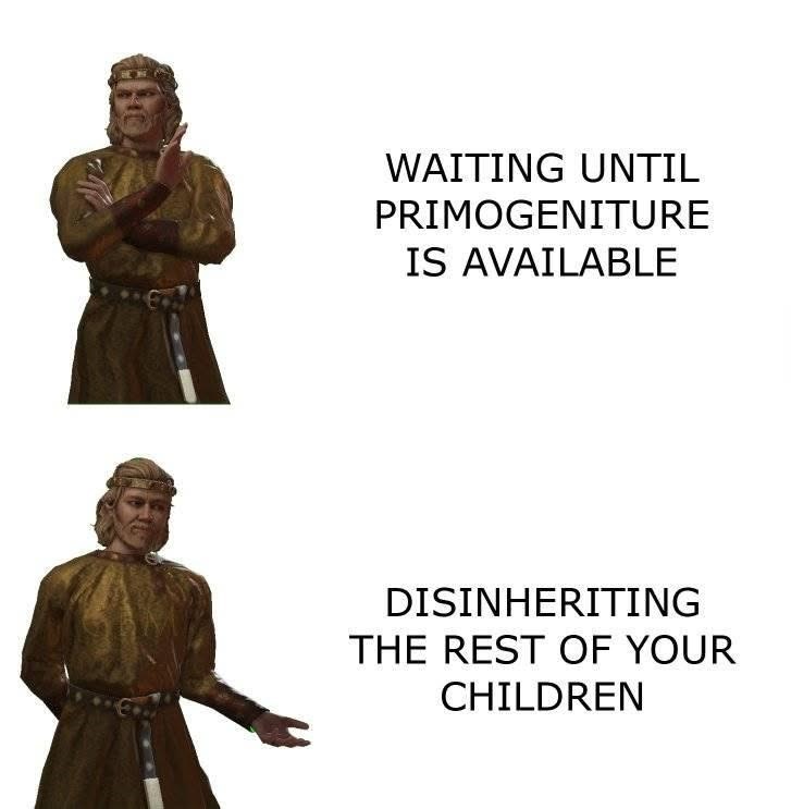 WAITING UNTIL PRIMOGENITURE IS AVAILABLE DISINHERITING THE REST OF YOUR CHILDREN