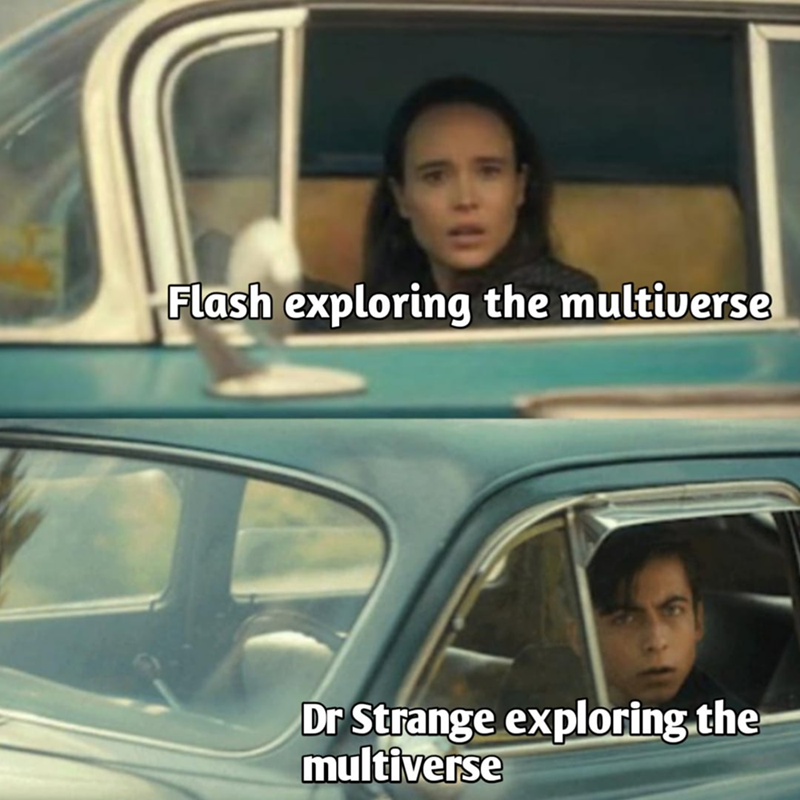Flash exploring the multiverse Dr Strange exploring the multiverse