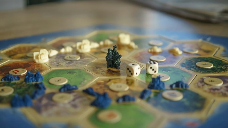 Settlers of Catan board game.