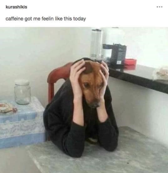 kurashikis caffeine got me feelin like this today