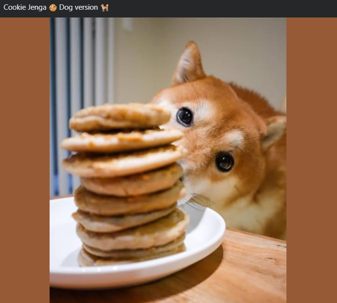 Cookie Jenga Dog version