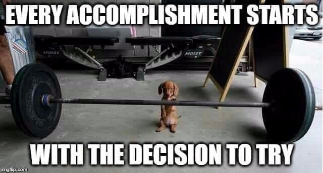 EVERY ACCOMPLISHMENT STARTS imgflip.com HOUST HOUT WITH THE DECISION TO TRY