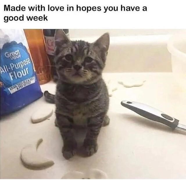 Made with love in hopes you have a good week Great Value All-Purpose Flour Ce