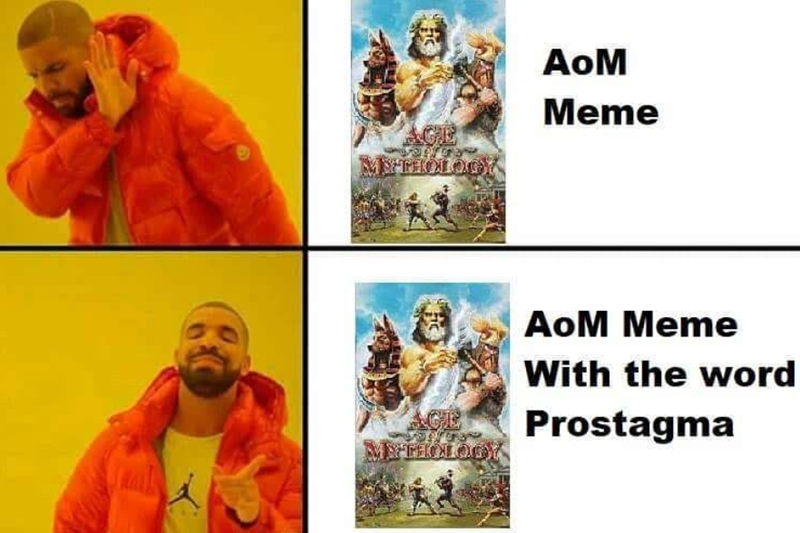 AGE MYTHOLOGY AGE MYTHOLOGY AOM Meme AoM Meme With the word Prostagma
