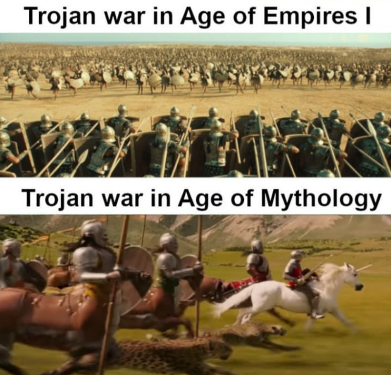 Trojan war in Age of Empires I Trojan war in Age of Mythology