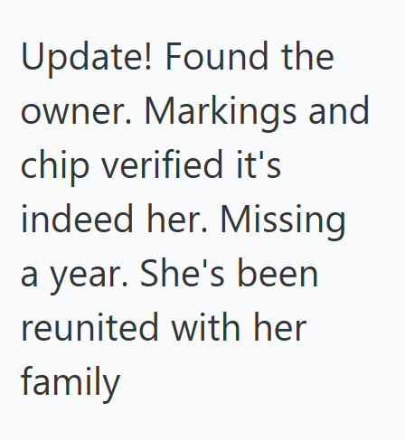 Update! Found the owner. Markings and chip verified it's indeed her. Missing a year. She's been reunited with her family