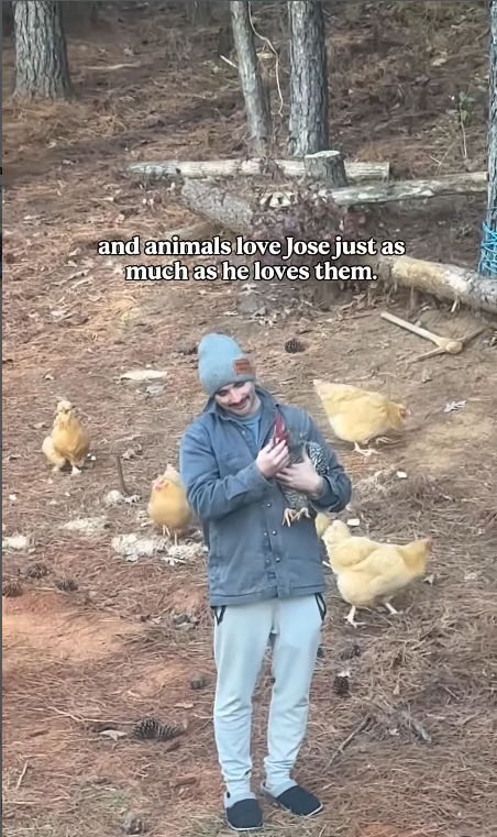 and animals love Jose just as much as he loves them.