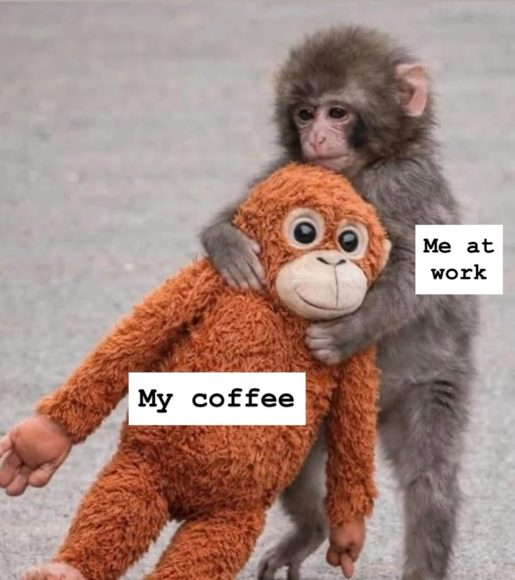 My coffee Me at work