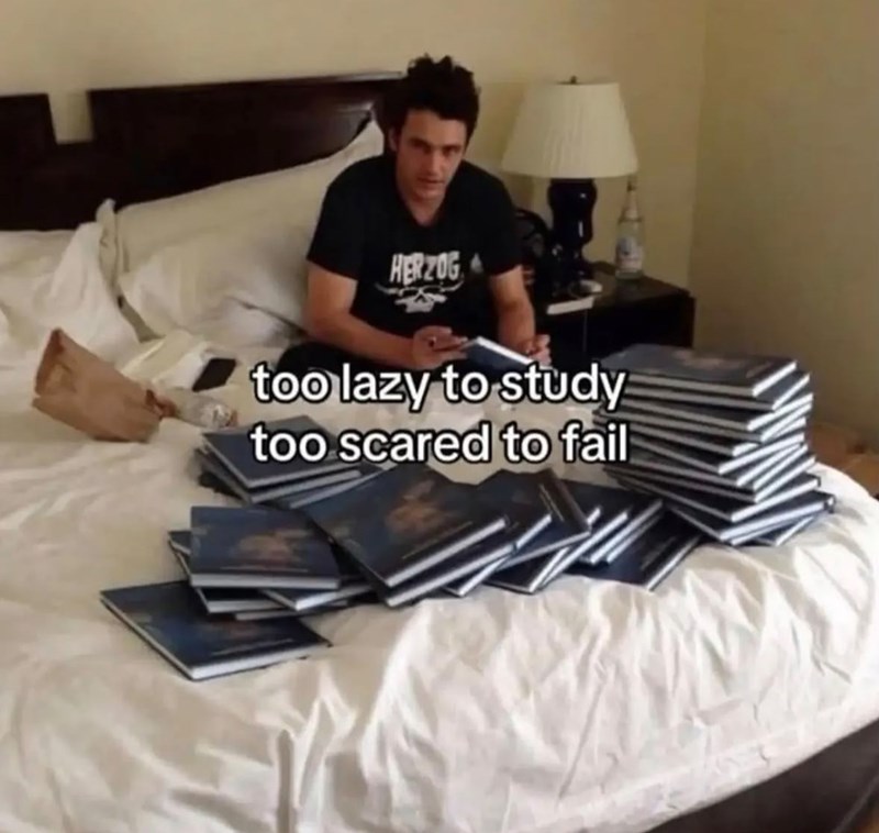 HERZOG too lazy to study too scared to fail