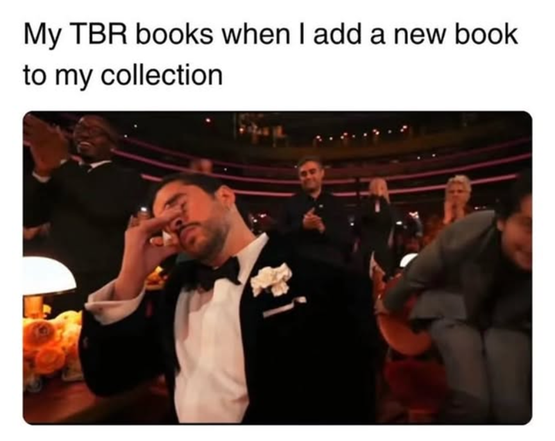 My TBR books when I add a new book to my collection