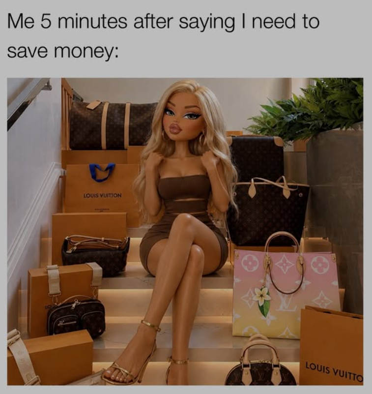 Me 5 minutes after saying I need to save money: LOUIS VUITTON LOUIS VUITTO