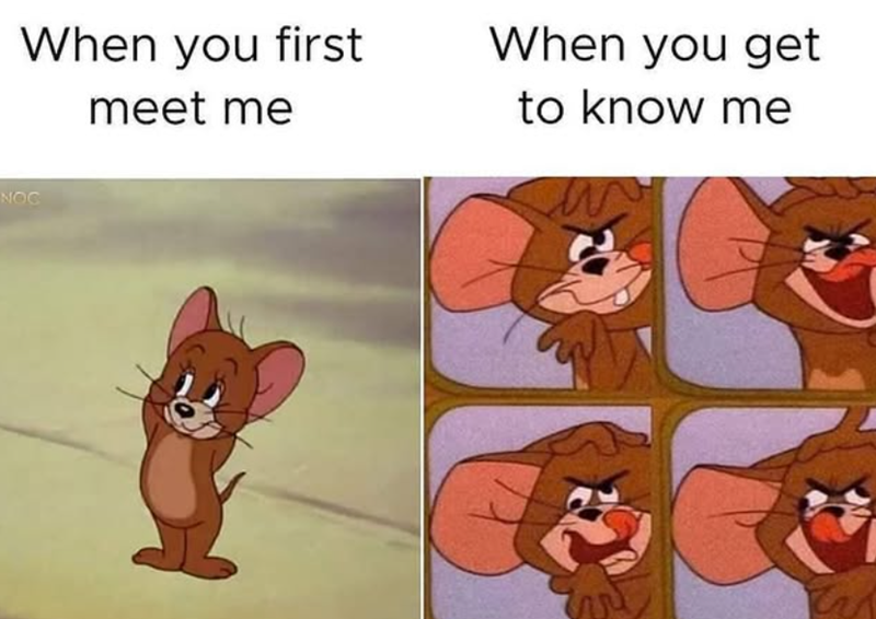 When you first meet me When you get to know me NOC