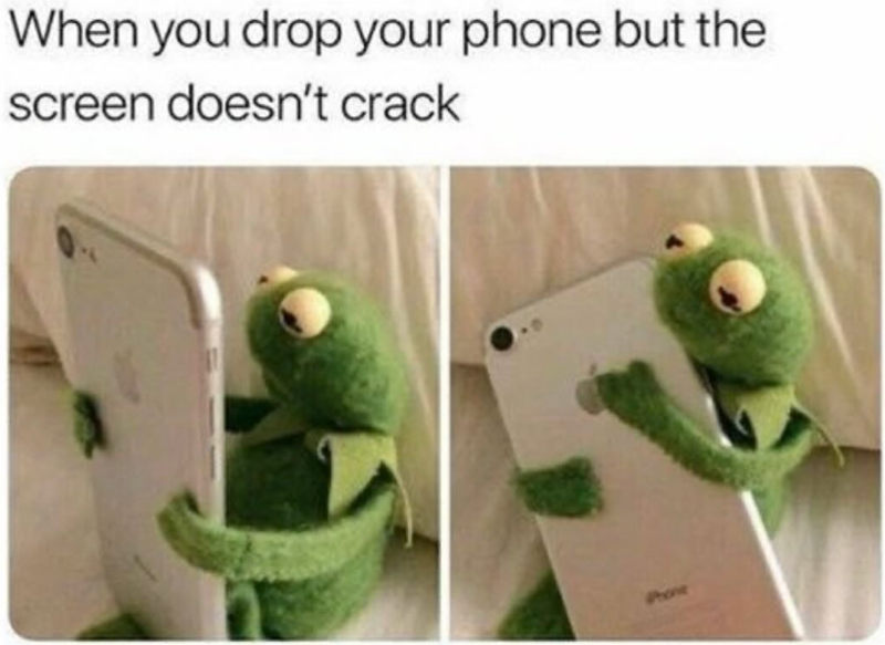 When you drop your phone but the screen doesn't crack Phone
