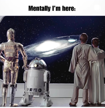 Mentally I'm here: