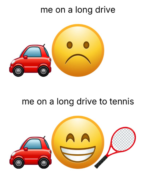me on a long drive me on a long drive to tennis