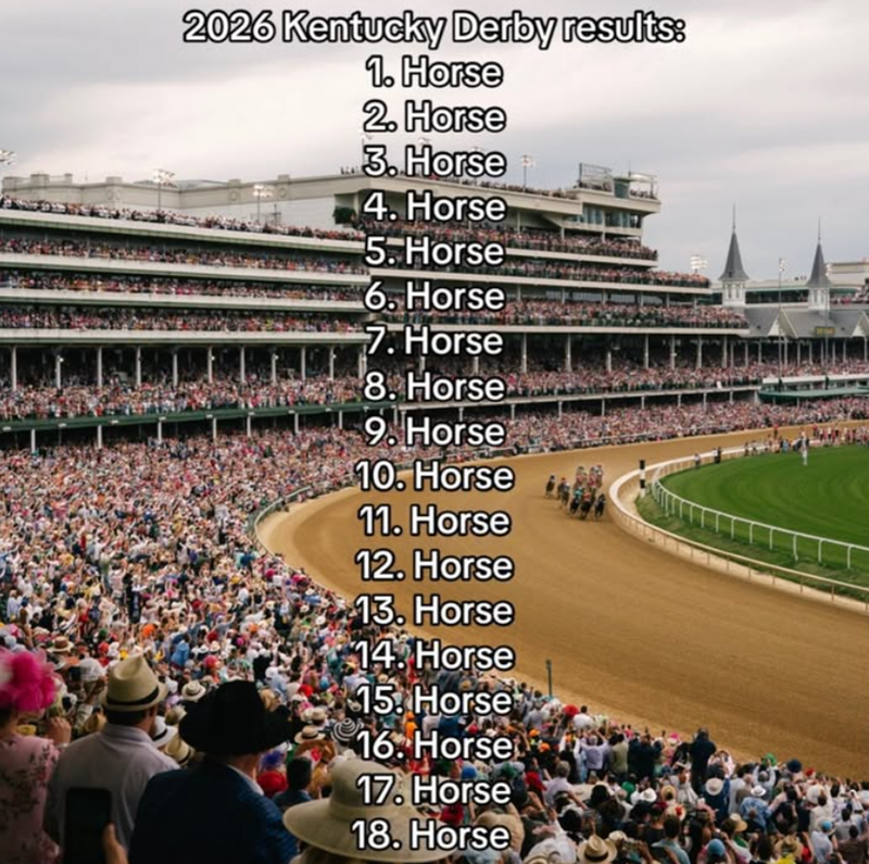 2026 Kentucky Derby results: 1. Horse 2. Horse 3. Horse 4. Horse 5. Horse 6. Horse 7. Horse 8. Horse 9. Horse 10. Horse 11. Horse 12. Horse 13. Horse 14. Horse 15. Horse 16. Horse 17. Horse 18. Horse