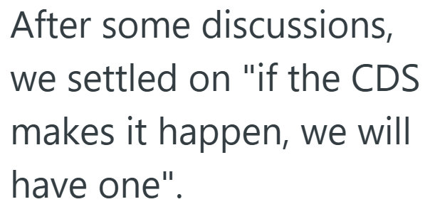 After some discussions, we settled on "if the CDS makes it happen, we will have one".