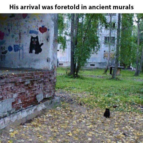 His arrival was foretold in ancient murals