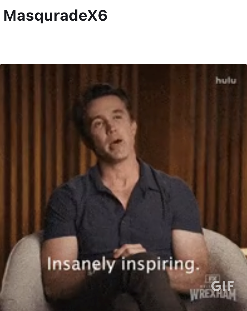MasquradeX6 hulu Insanely inspiring. 1 GIF WREXHAM