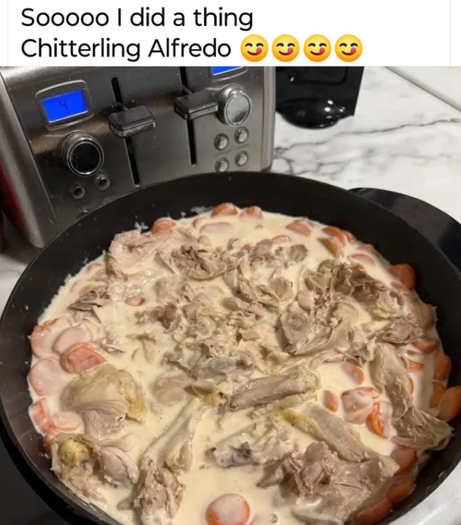Sooooo I did a thing Chitterling Alfredo