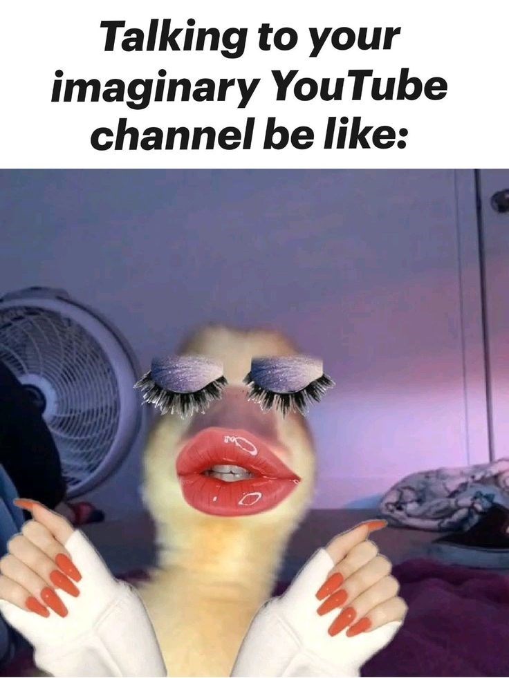 Talking to your imaginary YouTube channel be like: