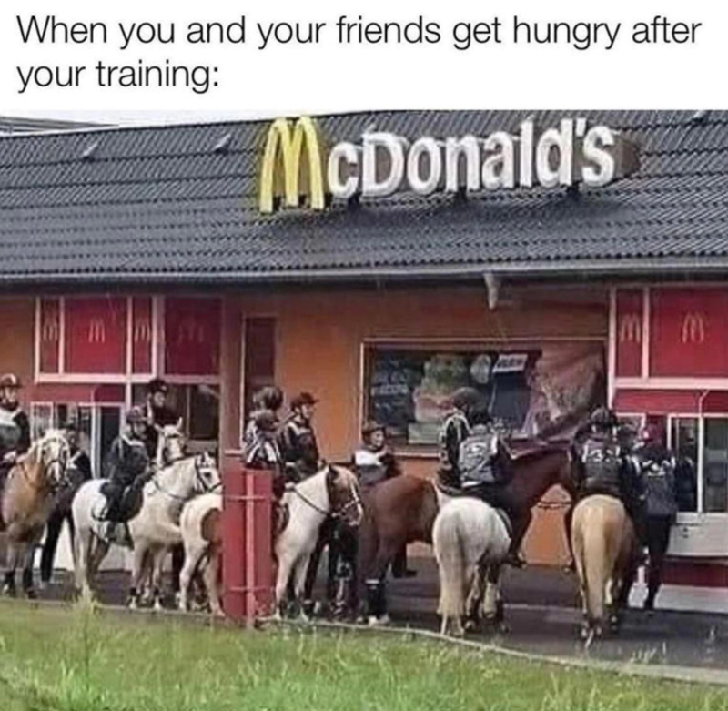 When you and your friends get hungry after your training: McDonald's 2