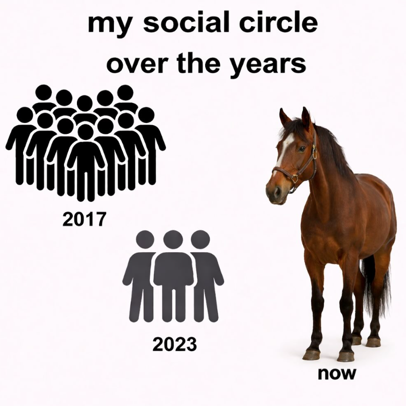 my social circle over the years 2017 iii 2023 now