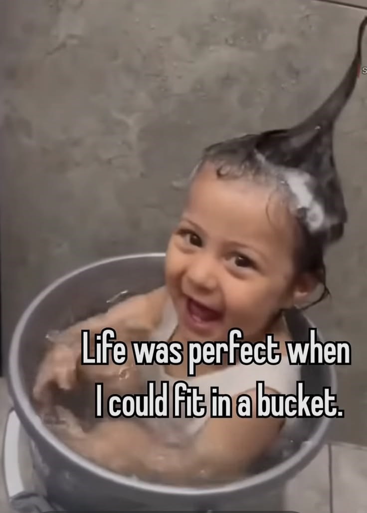 Life was perfect when I could fit in a bucket. S