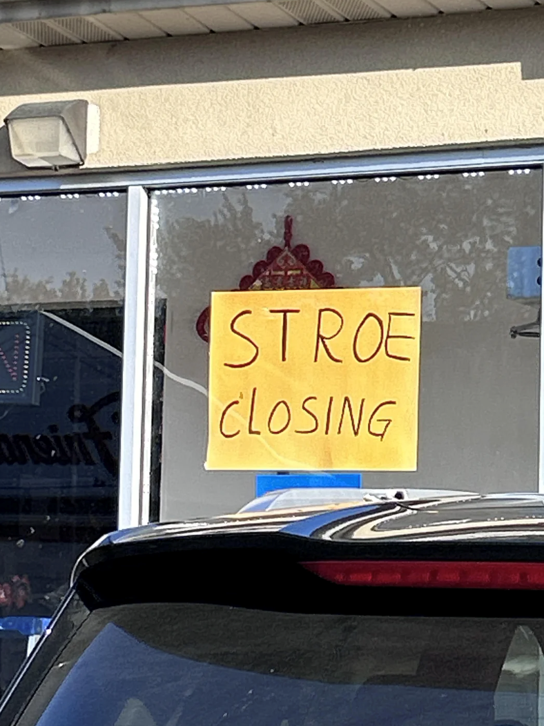 STROE CLOSING