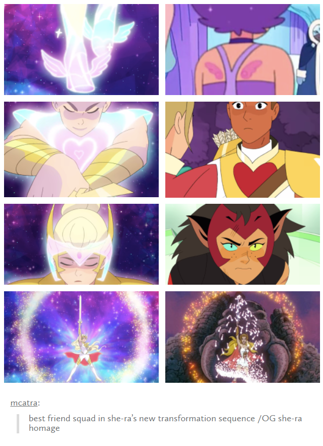 mcatra: best friend squad in she-ra's new transformation sequence /OG she-ra homage