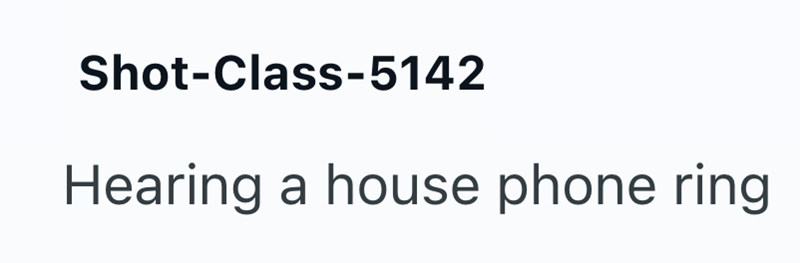 Shot-Class-5142 Hearing a house phone ring