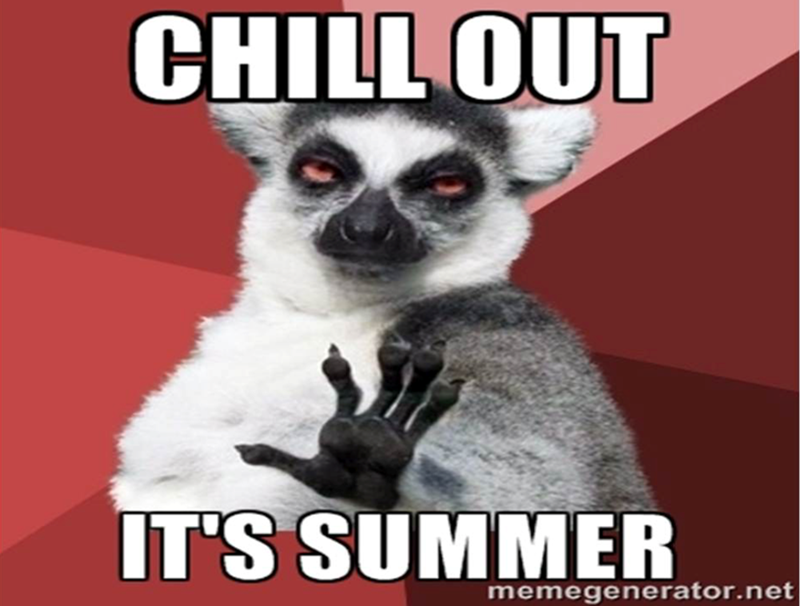 CHILL OUT IT'S SUMMER memegenerator.net