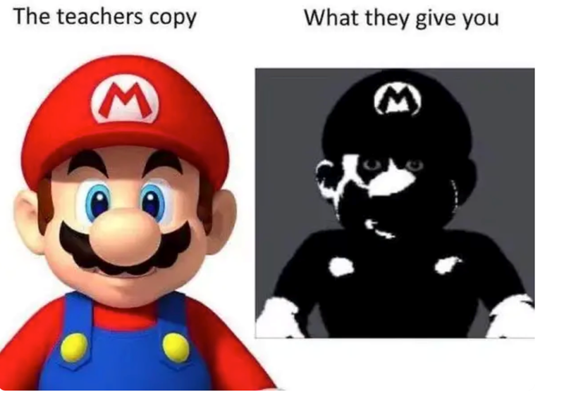 The teachers copy What they give you M M