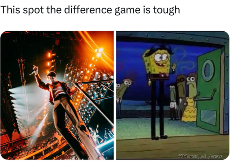 This spot the difference game is tough CO O @Memes of Jonas