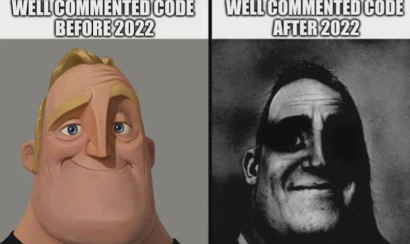 WELL COMMENTED CODE WELL COMMENTED CODE BEFORE 2022 AFTER 2022