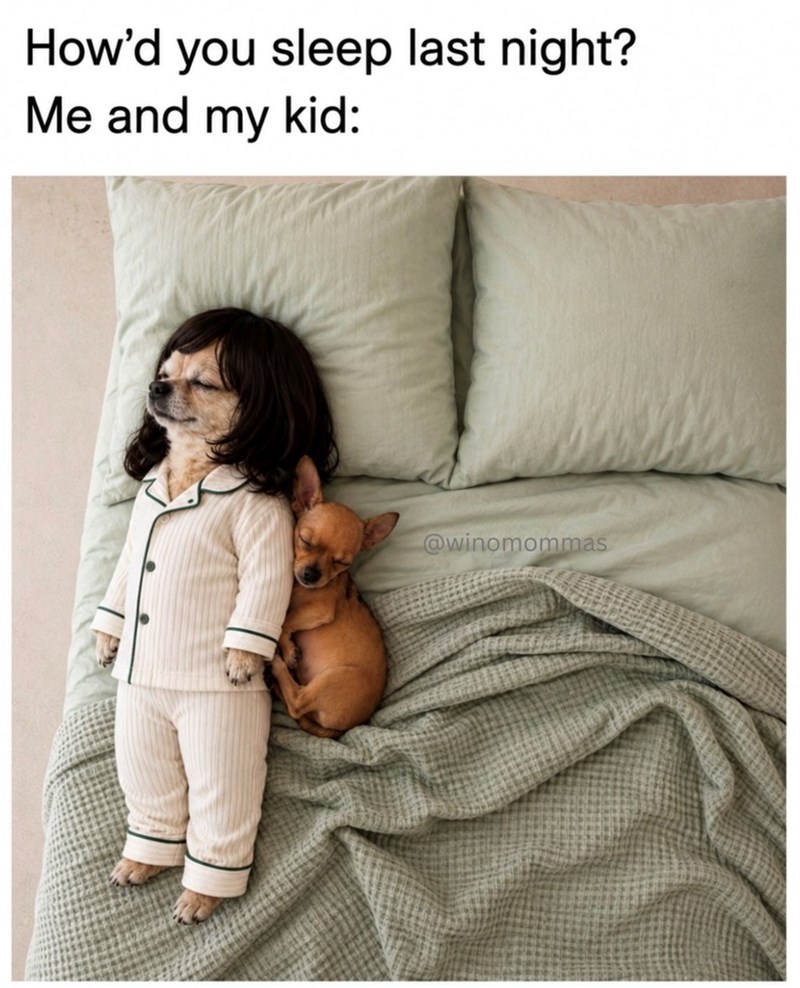 How'd you sleep last night? Me and my kid: @winomommas