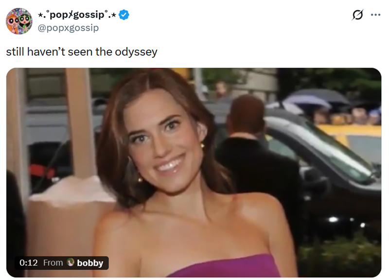 *. pop gossip.* @popxgossip still haven't seen the odyssey 0:12 From bobby ...